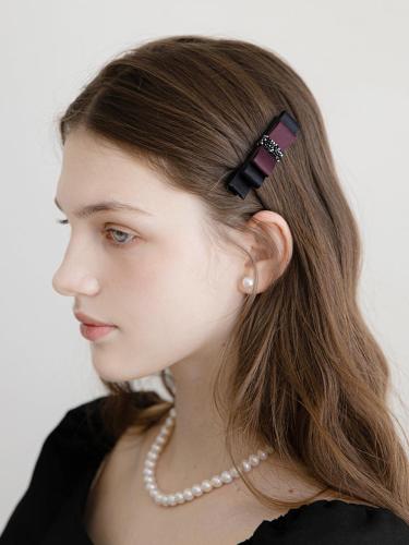 Austrian Crystal Embossed Square Hair Clip