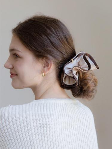 Glam Piping Luxurious Glossy Scrunchie
