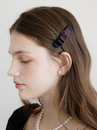 Austrian Crystal Embossed Square Hair Clip