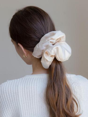 Luxurious Sheen Solid Color Scrunchie