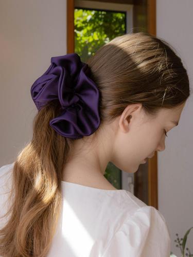 Satin Double-Layered Frill Scrunchie