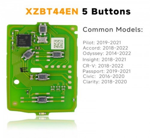 XZBT44EN Xhorse Special 5 button PCB Exclusively for Honda Models