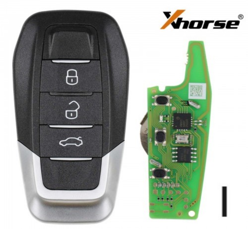 XKFEF5EN Xhorse Ferrari type 3 button wire remote key (Bright black)
