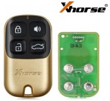 XKXH02EN Xhorse Universal type 4 button wire remote key（Gold color)