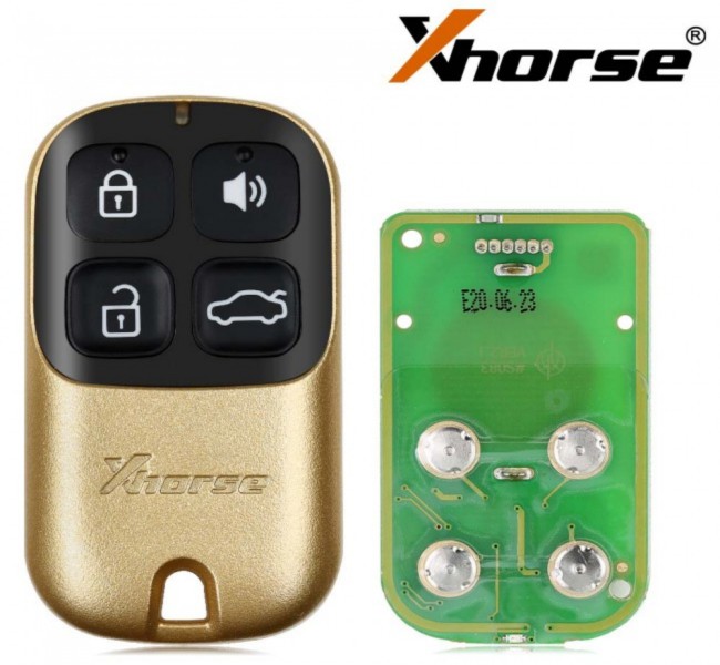 XKXH02EN Xhorse Universal type 4 button wire remote key（Gold color)