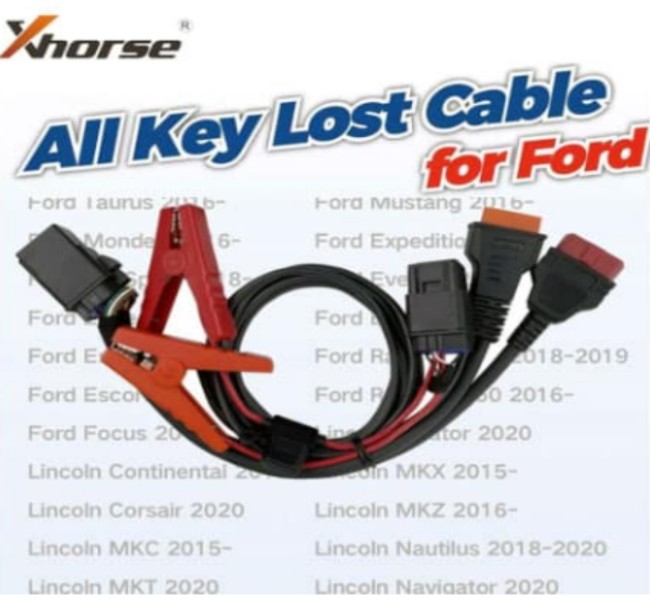XDFAKLGL Xhorse Ford All Key Lost Cable for 2016-2021 Smart Key AKL with Active Alarm Works with VVDI Key Tool Plus and Key Tool Max Pro