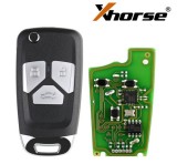 XKAU01EN Xhorse Audi type 3 button  wire remote key