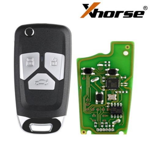 XKAU01EN Xhorse Audi type 3 button  wire remote key