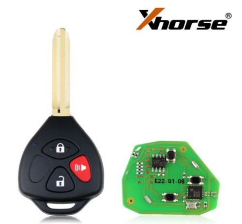 XKTO04EN Xhorse Toyota type 2+1 button wire remote key