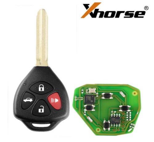 XKTO02EN Xhorse Toyota type 3+1 button wire remote key