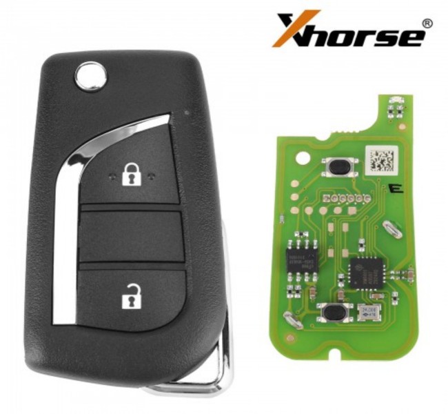 XKTO01EN Xhorse Toyota type 2 button wire remote key
