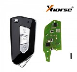 XKGA82EN Xhorse Electroplated Matte type 3 button wire remote key