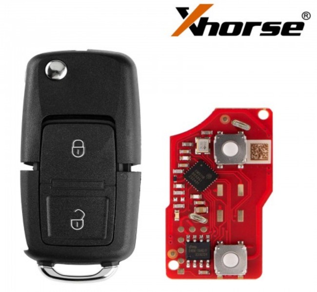 XKB528EN Xhorse B5 type 2 button wire remote key Second Generation，Replace XKB508EN