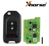 XKHO22EN Xhorse Honda type Second Generation 2+1 button wire remote key, Replace XKHO02EN