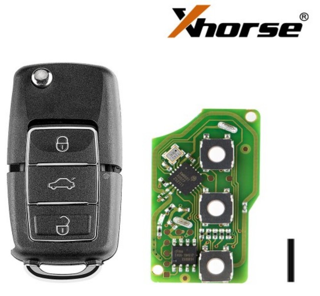 XKB506EN Xhorse B5 type（Extreme Black) 3 button wire remote key