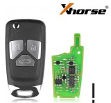 XNAU21EN Xhorse Audi type Second Generation 3 button wireless remote key,Replace XNAU01EN