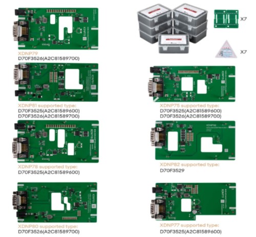 XDNPM2GL Xhorse MQB48 Non-BGA Solder Free Adapters 7pcs