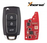 XKHY25EN Xhorse Hyundai type 3 button wire remote key Second Generation,Replace XKHY05EN