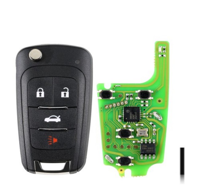 XKBU01EN Xhorse Buick type 3+1 button wire remote key