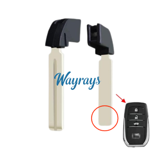 For the outside part with groove, the inside part is smooth,Toyota emergency key blade