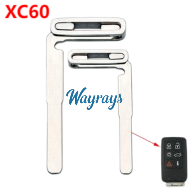For Volvo S60 XC60 S80 V60 emergency key blade