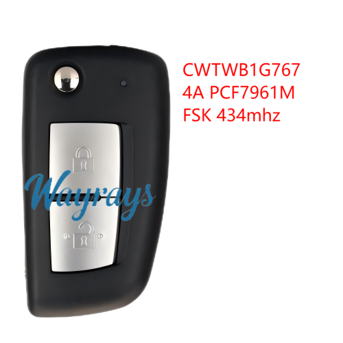 For Nissan CWTWB1G767 4A chip PCF7961M with FSK 434mhz keyless remote key