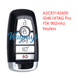 For Ford A2C93142600 ID49 chip HITAG Pro with FSK 902mhz keyless 4+1 button remote key