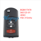 For Mazda BGBX1T478 SKE125-01 4D63 chip with FSK 315mhz 2+1/3+1 button remote key