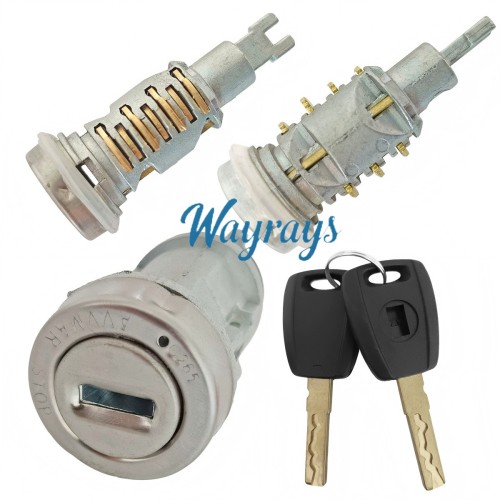 For Fiat long ignition and long door lock with 2 black keys