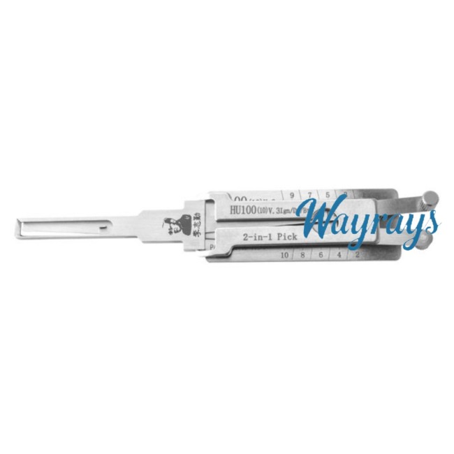 Lishi HU100 (10) 10 Cut 2 in 1 tool.Universal 10 cut Support 2014-2018 GM Cadillac Chevrolet