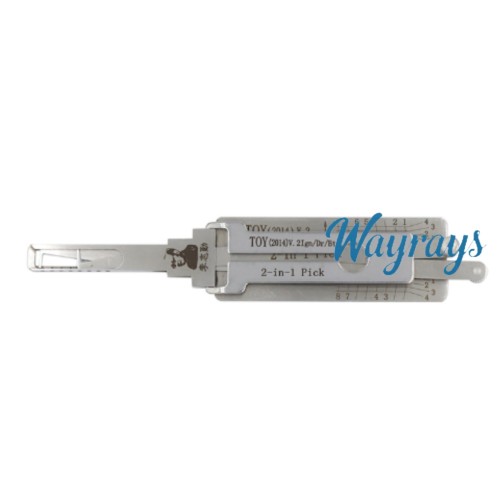 Lishi TOY(2014) V.2 2 in 1 tool.Support Internal milling 4 track dedicated to Toyota Corolla