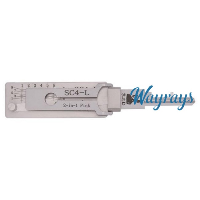 Lishi SC4-L 2 in 1 tool.Support 6-Pin Schlage Keyway Reverse Handing
