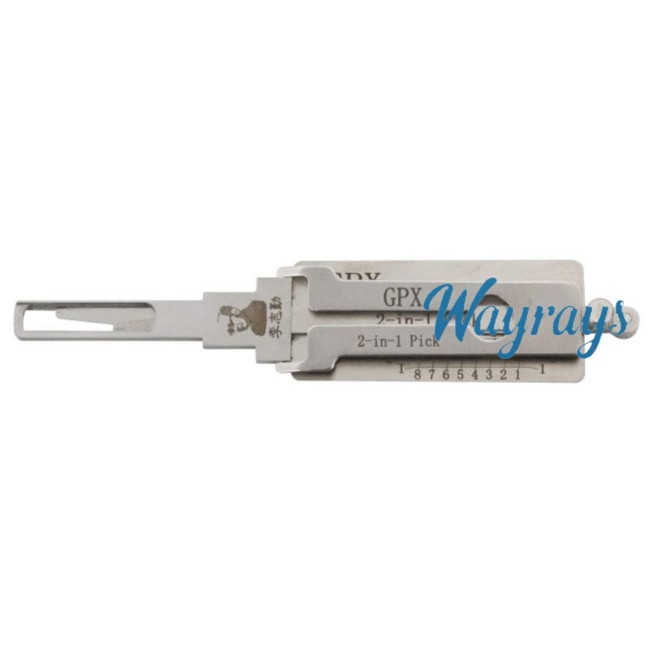 Lishi GPX 2 in 1 tool.Support GPX Motorcycle Flat 2 Track keyway