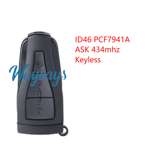 For MG ID46 chip PCF7941A with ASK 434mhz keyless 3 button remote key