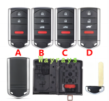 For Acura key shell  without logo,the D button's MOQ is 10, if need small quantity or need A button or C button pls contact your sales