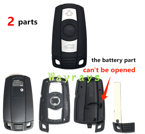 [battery part can't be opened]  For BMW 5 series key shell  with round logo place