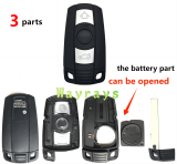 [battery part can be opened]  For BMW 5 series key shell  with round logo place，the back part is in the key shells