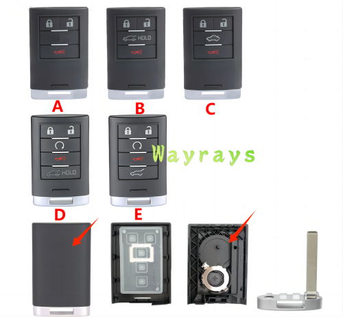 For Cadillac key shell without logo