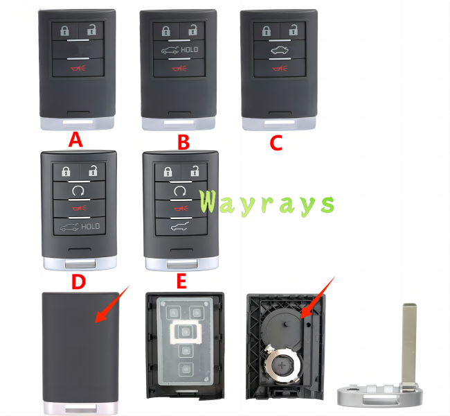 For Cadillac key shell without logo