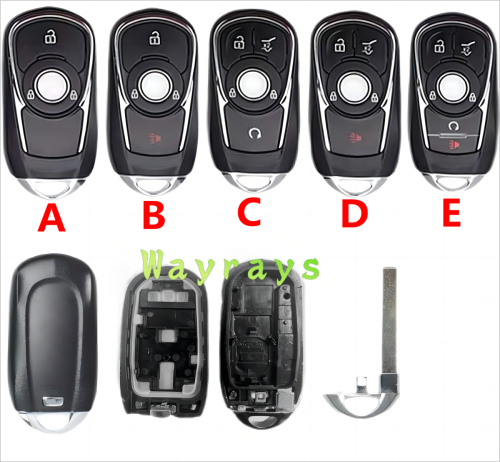 For Buick Chevrolet keyless key shell with round logo place