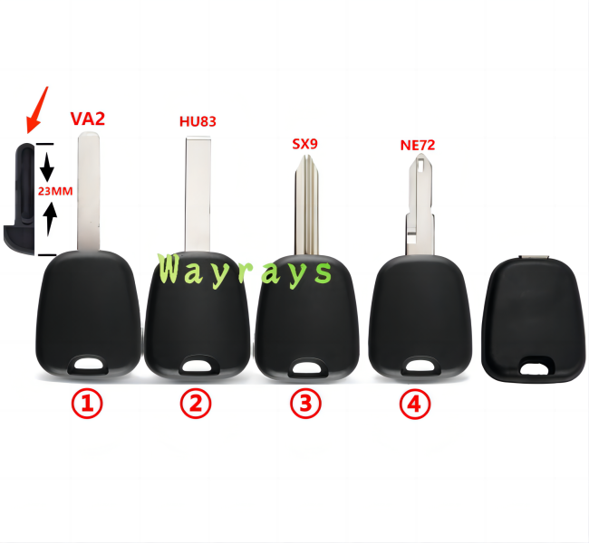 For Citroen Peugeot transponder key shell without chip without logo