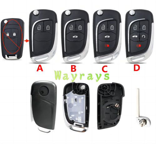 For Chevrolet Buick key shell with HU100 blade with round logo place