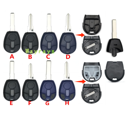 For Fiat key shell, the blade part can be aloned with round logo place