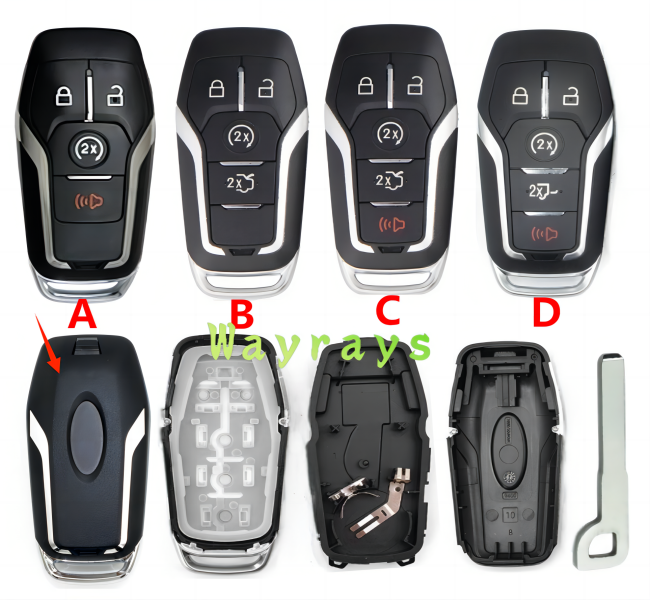 For Ford key shell with HU101 blade   with oval logo place