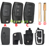 For Ford Focus Mondeo key shell with oval logo place