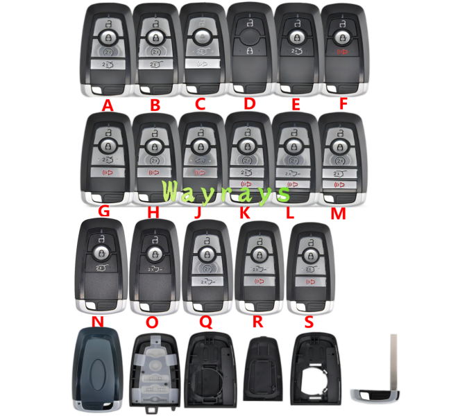 For Ford key shell with oval logo place