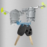For Honda CRV Civic left and right door locks with 2 keys 3-button