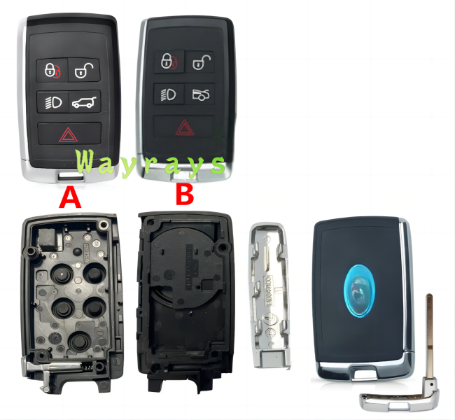 For Landrover key shell for install original PCB with oval logo place