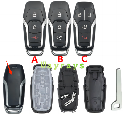 For Ford key shell with HU101 blade   without logo