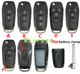 [no battery clamp] For Ford key shell with HU101 blade   with oval logo place